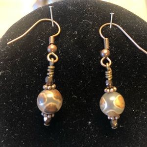 New African Bead Earrings on Copper Ear Wires